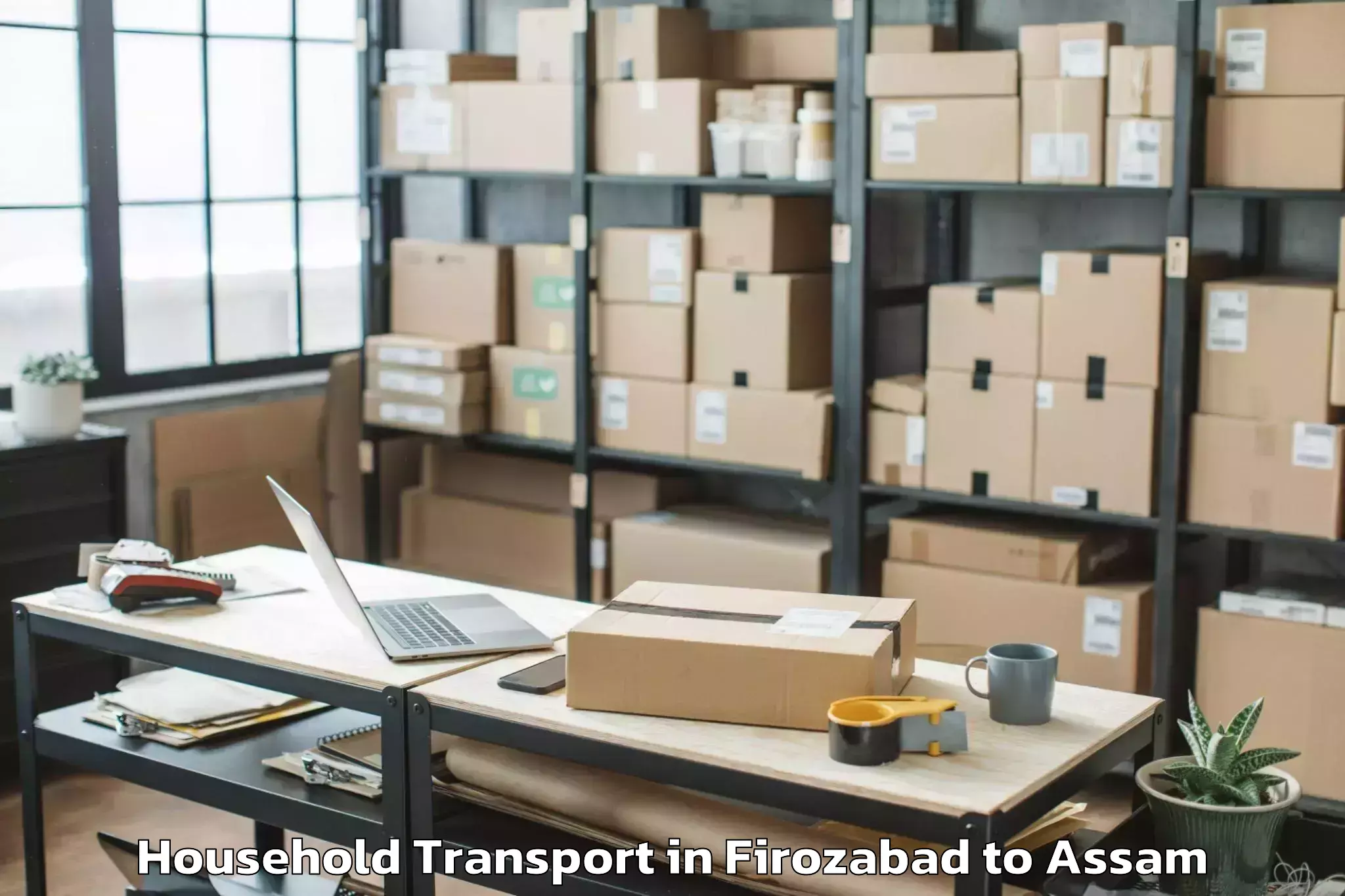 Book Firozabad to Bilasipara Pt Household Transport